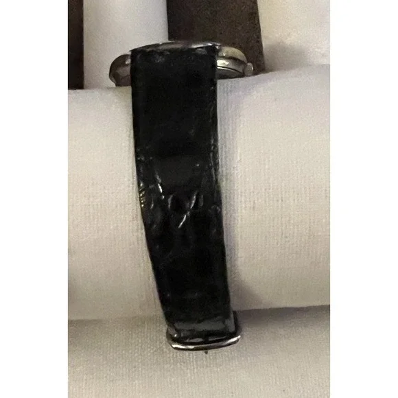 Vintage Ernie Keebler Watch Quartz Silver Leather Japan Analog New Battery - Picture 3 of 4